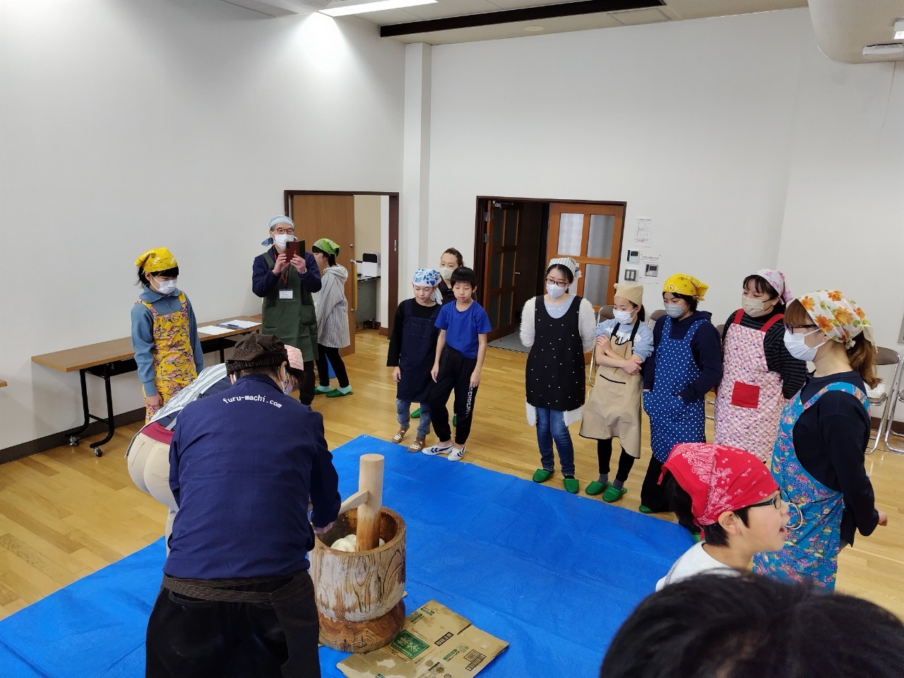 親子餅つき行事